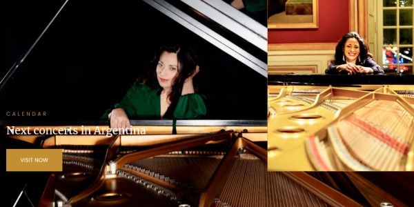 Website for international awarded pianist Marcela Roggeri