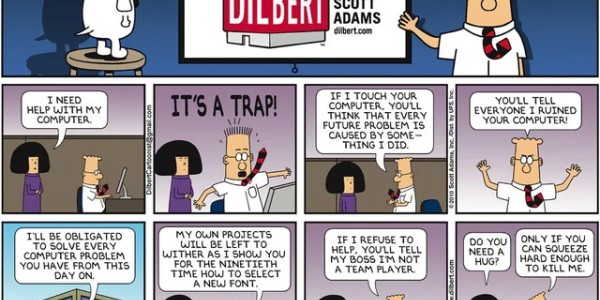 Dilbert: it's a trap