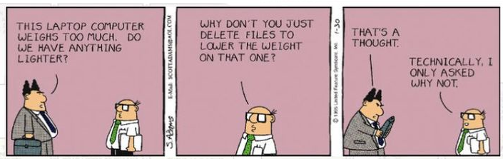 Dilbert: laptop weight